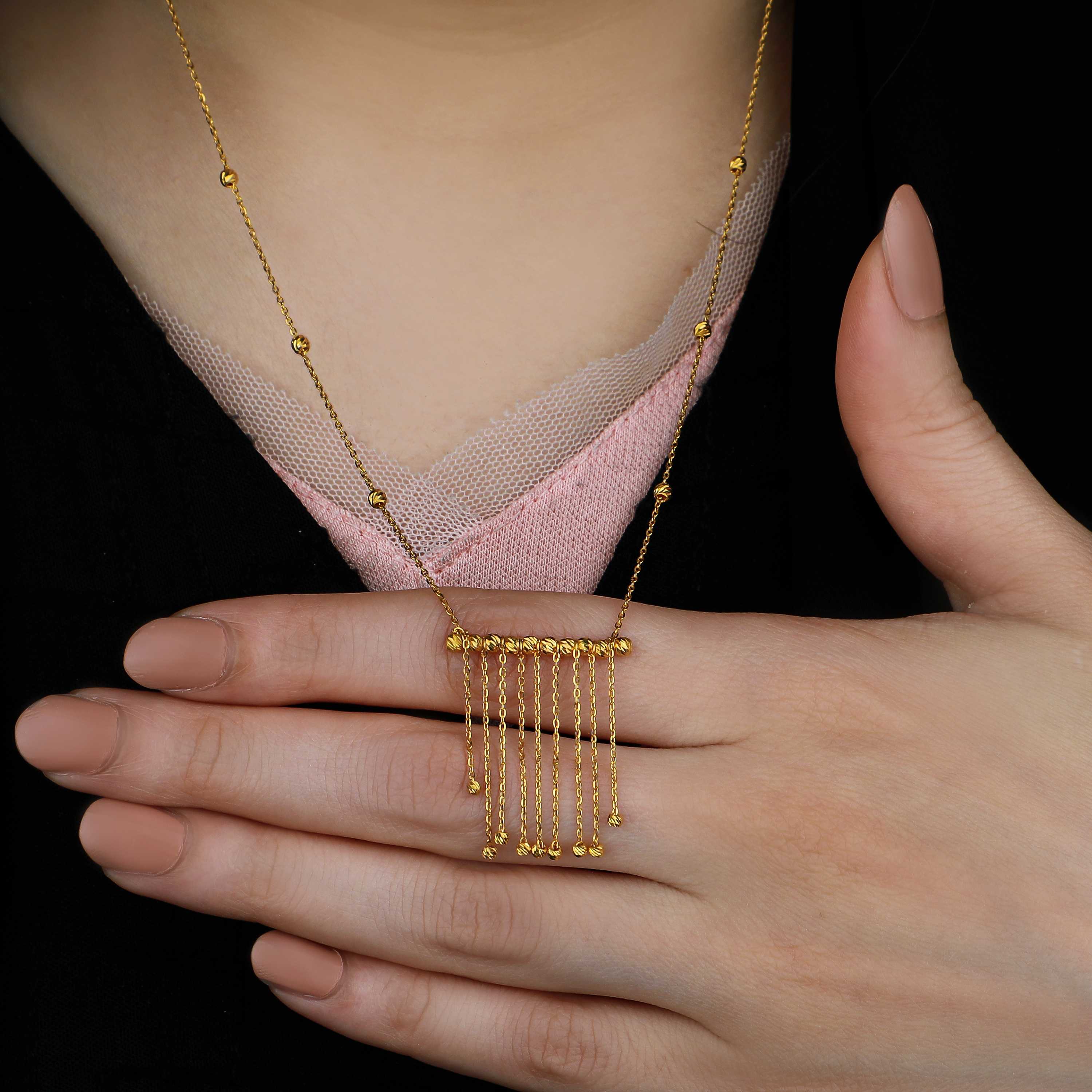 21 karat gold choker, made in Turkey - (H-0847)